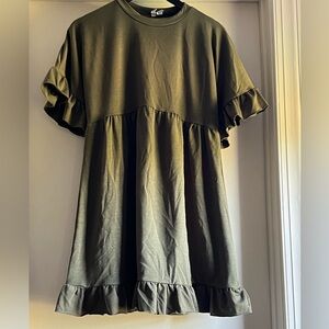 ASOS olive green babydoll dress size 6
